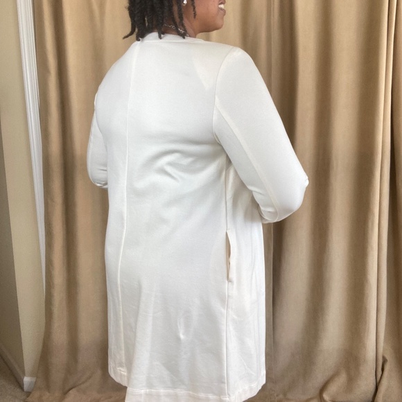 NWT Lane Bryant Long Blazer, Draped Lapels, white, size 10/12 - Picture 8 of 16